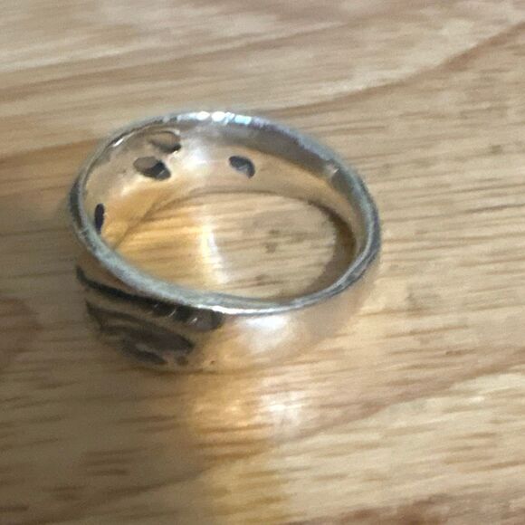 Sterling Silver Ring, NEW, size 7.5, Handmade, Artisan, Wedding Band - Picture 4 of 7